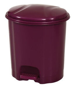 Elit Pedallı Çöp Kovası 12 lt - Mürdüm