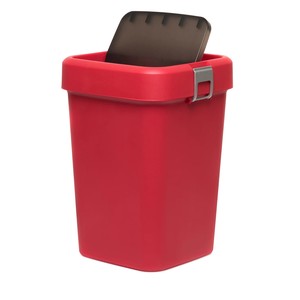  Comfort Kilitli Çöp Kovası 8 lt - Kırmızı